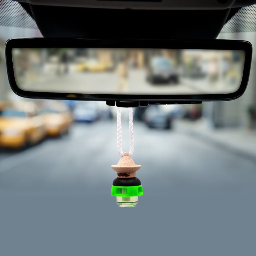 Sombrero bottiglietta profumo per auto da appendere allo specchietto